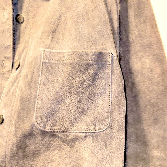 VINTAGE NF LEATHER BUTTON DOWN - Picture 6 of 9